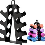 Weight Rack for Home Gym, OKUGAFIT 4 Tier Compact A-Frame Dumbbell Rack with Handle, dumbbell rack stand only for Home Gym Workout (Dumbbells not included)