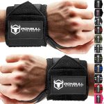 Wrist Wraps for Weightlifting (USPA & IPL Approved) - 18” Premium Quality Wrist Straps for Weightlifting - Weight Lifting Wrist Wraps with Thumb Loop - Best Gym Wrist Wraps for Lifting Weights, Curls & Dips - Lifting Wrist Wraps for Bench, Powerlifting & Weight Training - Weightlifter's Wrist Straps Lifting for Men and Women