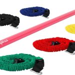 Yes4All Total Body Workout Weighted Bar, Resistance Band Bar, Weighted Bar Racks, Body Exercise Bar for Yoga, Strength Training in Home and Gym Single/Combo
