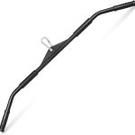 Yes4All Wide Grip Curl LAT Pull Down Bar Attachments Rubber Handgrips/Curl Bar/Press Down for Cable Pulley System Machine